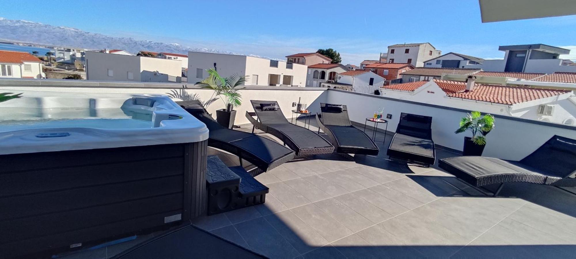 Luxurioeses Penthouse Welle Mit Whirlpool, Grill Und Meerblick Vir Zewnętrze zdjęcie